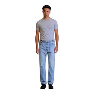 Levi's 505 Vintage Regular Fit Light Wash Denim Jeans Men's W38 L30